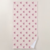 パステルラブハート ビーチタオル (正面)