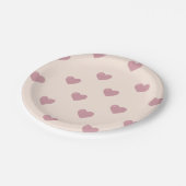 パステルラブハート ペーパープレート (アングル)