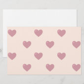 パステルラブハート 便箋 (正面/裏面)