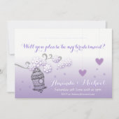 パステルラブバードズ結婚ブリカスタムズメイド招待状 招待状 (正面)