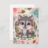 パステルラブリーウルフ サンキューカード (正面/裏面)