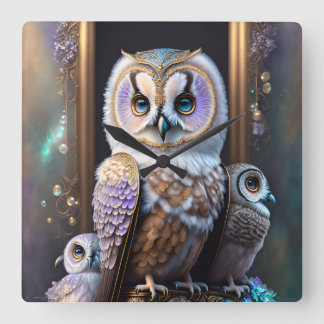 パステルラベンダーのリーガルフール スクエア壁時計