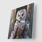 パステルラベンダーのリーガルフール スクエア壁時計 (傾斜)