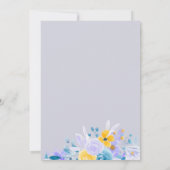 パステルラベンダーグレーオレンジフローラ冬の結婚式 招待状 (裏面)