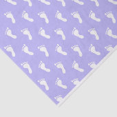 パステルラベンダーパープルベビー足の行 薄葉紙 (詳細)