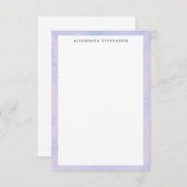 パステルラベンダー抽象芸術液体インパーソナライズされたク ノートカード (正面/裏面)