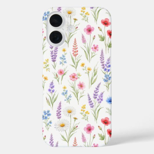 パステルラベンダー ピンクの野の花 Case-Mate iPhoneケース (裏面)