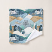 パステルランドスケープ バスタオルセット (ウォッシュタオル)