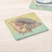 パステルラージコンチシェル スクエアペーパーコースター (アングル)