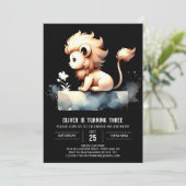 パステルリオモダンン誕生日 招待状 (スタンド正面)