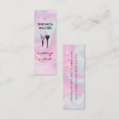 パステルリキッドバックグラウンドブラシ仕上げメイクアップ工具 スキニー名刺 (正面/裏面)