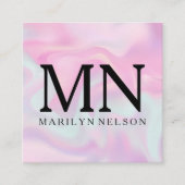 パステルリキッドバックグラウンド スクエア名刺 (正面)