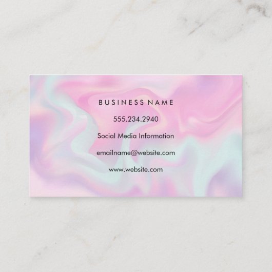 パステルリキッド背景 名刺 (裏面)