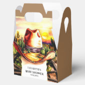 パステルリトルウエスタンカウボーイベビーシャワー フェイバーボックス (オープン)