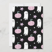 パステルリトルカンプキンファースト誕生日ハロウィーン 招待状 (裏面)