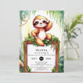 パステルリトルスロース誕生日 招待状 (スタンド正面)