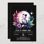 パステルリトルタイガー誕生日 招待状 (正面/裏面)