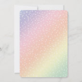 パステルリトルベビースプリンクル |かわいい 招待状 (裏面)