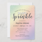 パステルリトルベビースプリンクル |かわいい 招待状 (正面)