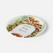 パステルリトルマッシュルームベビーシャワー ペーパープレート (アングル)