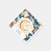 パステルリトルムーン誕生日 スタンダードカクテルナプキン (角)