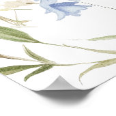 パステルリトルワイルドフラワーガール1stバースデーウェルカム ポスター (角)