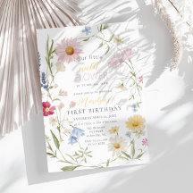 パステルリトルワイルドフラワーガール1st誕生日