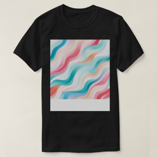 パステルリプルモダン抽象芸術波が解き放たれた13 Tシャツ (デザイン正面)
