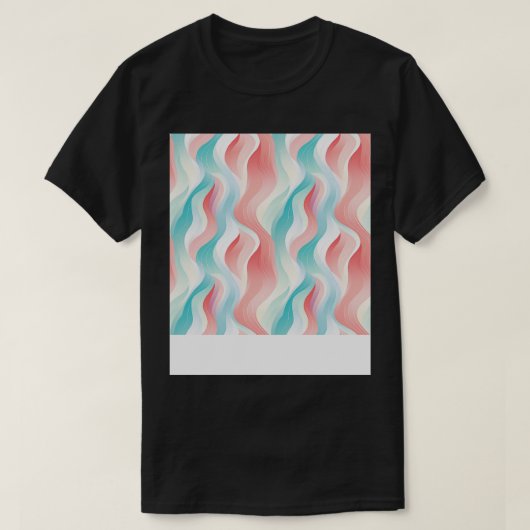 パステルリプルモダン抽象芸術波解き45 Tシャツ (デザイン正面)