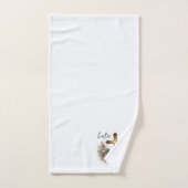 パステルリリーイースターと美しいイースタークロス バスタオルセット (ハンドタオル)