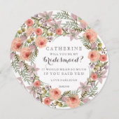 パステルリースウィル·ウィル·マイ·ブライドメイド 招待状 (正面/裏面)