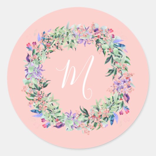 パステルリース – ライトピンク ラウンドシール (正面)