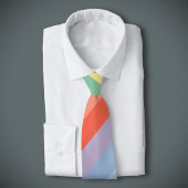 パステルレインボアディアゴナルストライプ ネクタイ