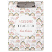 パステルレインボインプレインボーハートパタ素晴らしーン先生 クリップボード (正面)