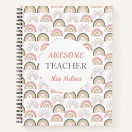 パステルレインボインプレインボーハートパタ素晴らしーン先生 ノートブック