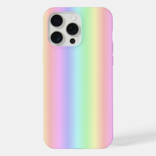 パステルレインボストリップ – パターン iPhoneケース (裏面)