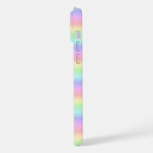 パステルレインボストリップ – パターン iPhoneケース (左側面)