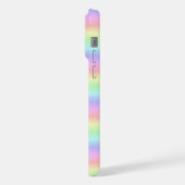 パステルレインボストリップ – パターン iPhoneケース (左側面)