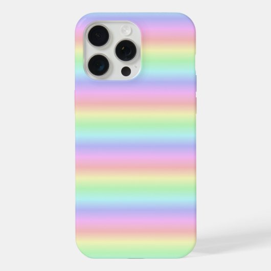 パステルレインボストリップ – パターン iPhoneケース (裏面)