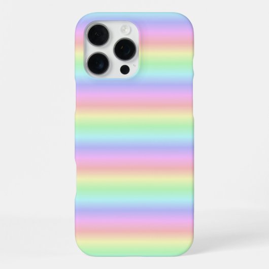 パステルレインボストリップ – パターン iPhoneケース (裏面)