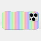 パステルレインボストリップ – パターン iPhoneケース (裏面横)