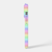 パステルレインボストリップ – パターン iPhoneケース (左側面)
