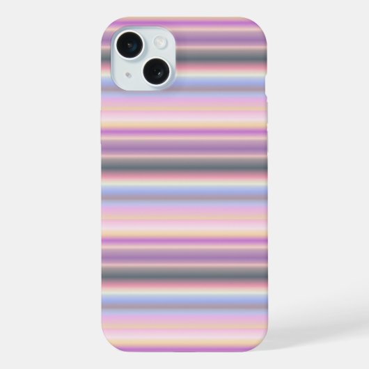 パステルレインボストリップ – パターン iPhoneケース (裏面)