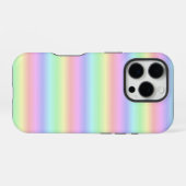 パステルレインボストリップ – パターン iPhoneケース (裏面横)