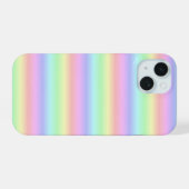パステルレインボストリップ – パターン iPhone 15ケース (裏面横)