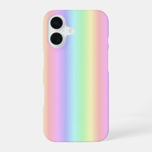 パステルレインボストリップ – パターン iPhone 16ケース (裏面)