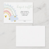 パステルレインボーおむつラッフルインサート エンクロージャーカード (正面/裏面)