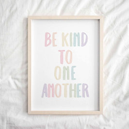 パステルレインボーお互いのポスターに優しくすること ポスター