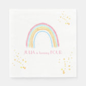 パステルレインボーきらめく誕生日 スタンダードランチョンナプキン (正面)