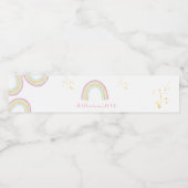 パステルレインボーきらめく誕生日 ペットボトルラベル (シングルラベル)